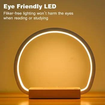 Led Нощна Светлина За Защита На Очите Безжично Зарядно Устройство За Телефон Сгъваема Настолна Лампа За Фоайето На Спални За Офис