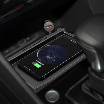 Автомобилното безжично зарядно 15 Вата бързо зарядно устройство QI безжично зарядно за телефон, зарядно устройство ще захранване на плоча панел за VW Tiguan Mk2 Tiguan Allspace Tharu