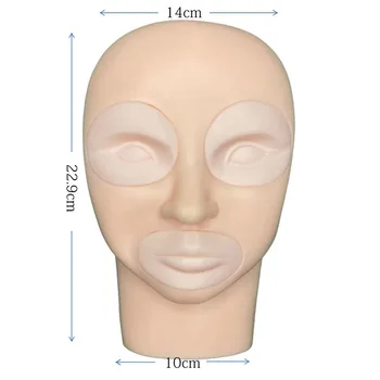 3D Силиконова Татуировка За Практикуване на Устните, на Веждите, на Очите, Модел за Практикуване на Кожата с Линията на Веждите, Комплект от 3 теми