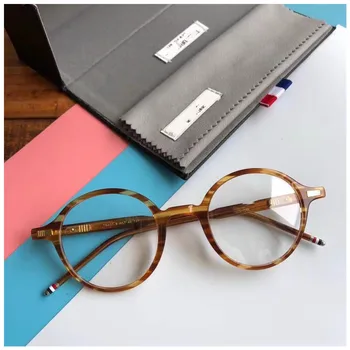 Висококачествени Маркови Дизайнерски Ретро Кръгли Очила Bluelight Оптични Очила По Рецепта в Рамките Мъжки Gafas Женски с Оригиналната Кутия