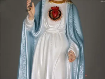50 см голям Християнство, Католицизъм свещената фигура на дева мария Фатима Дева Мария Богинята на КЪЩАТА на семейство защита благословия статуя