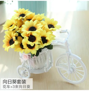 Настолен дисплей моделиране украса на колелото на автомобила цвете роза бонсай фалшив цветен декор сватбена набор от декор на цвете за декорация на мотора