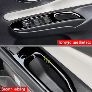 RHD За Nissan Note E12 E-power 2016-2019 ABS въглеродни влакна Ключа на Прозореца на Панела с Рамка със стъклен капак Управление на Довършителни Вътрешни Етикети