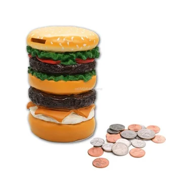 Хамбургер Монета Банка Прасенце Кутия С Монети Спестяване На Гърнето Монета Банка Монета Кутия За Съхранение На Монети Детски Подарък