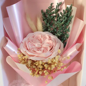 2022 Прекрасен Букет от Розов Сапун Подарък Кутия за Подарък за Деня на Свети Валентин Изненада Сапун Цвете за Подарък за Деня на Учителя Фалшиви Цветя за совалка