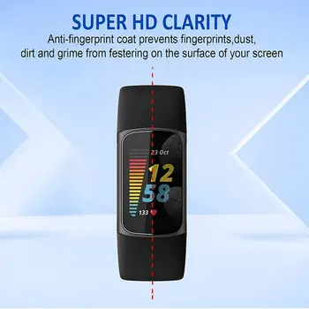 Защитно Фолио От TPU на цял екран Протектор За Fitbits Charge 5 Smart Band Пълно Покритие на Прозрачно Защитно покритие Гидрогелевая Филм