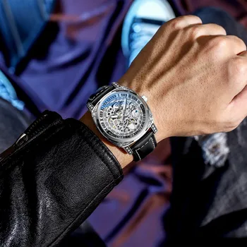 CHENXI Нови Мъжки Часовници Най-добрата Марка на Луксозни Водоустойчив Автоматични Механични Ръчни Часовници за Мъже, Бизнес Скелет Tourbillion Часовници