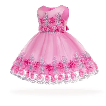 2020 новата модерна детски дрехи Облечи розово детско принцеса рокля бебешка рокля