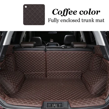 Подгонянный мат багажника на колата за Volvo XC60 2018 2019 2021 Непромокаеми кожени постелки за пода