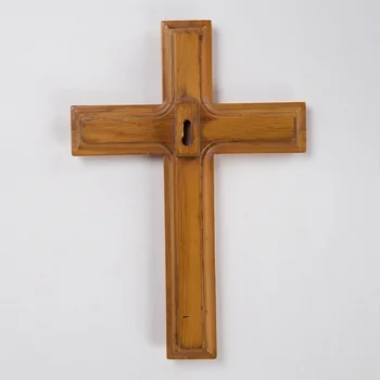 Религиозна Принадлежност Кристиан Католически Кръст Стенен Висулка Дървена Занаят Кръст Монтаж На Стена За Украса